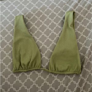 Monday swimwear olive green crinkle two piece